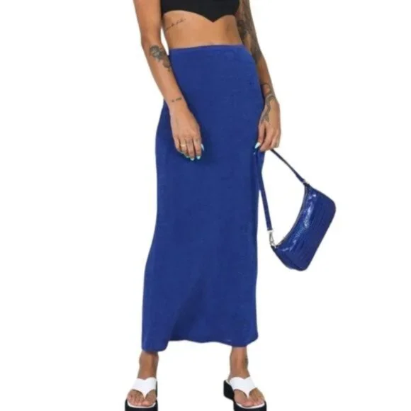 BRAND NEW Maxi Skirt Blue Size US 12 - Picture 1 of 7